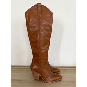 Spell & The Gypsy Montana Knee High Size 40 Tan Leather Western Boots Boho